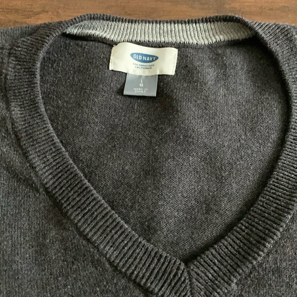 Old Navy Grey V Neck Sweater